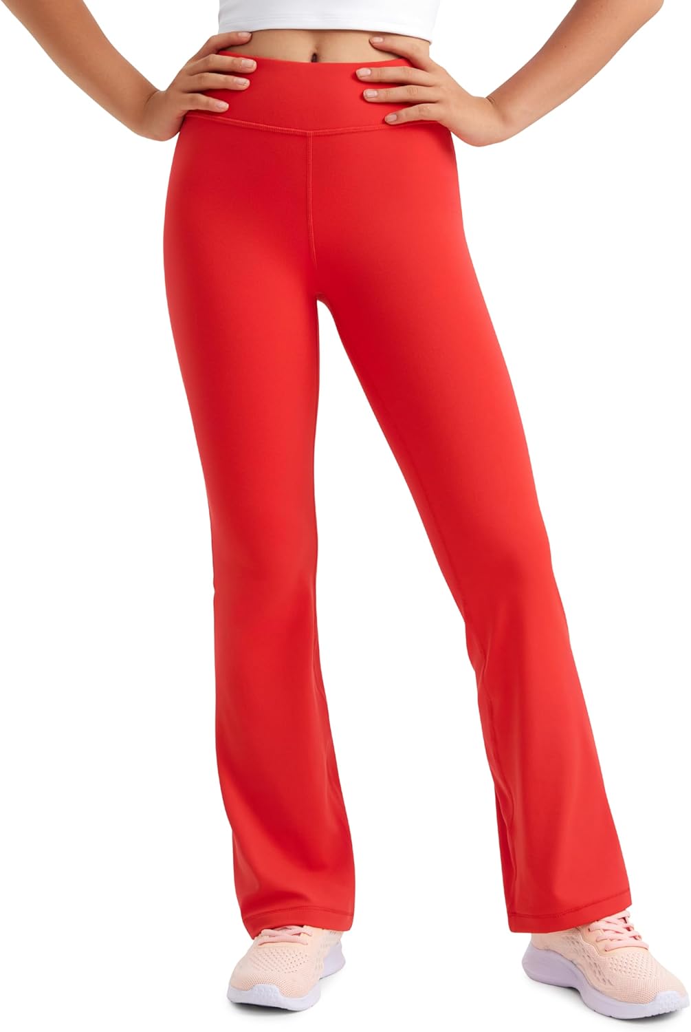 CRZ YOGA Girls Butterluxe High Waist Yoga Flare Leggings - Dance Casual Athletic Pants Bell Bottoms Bootcut Kids Teen