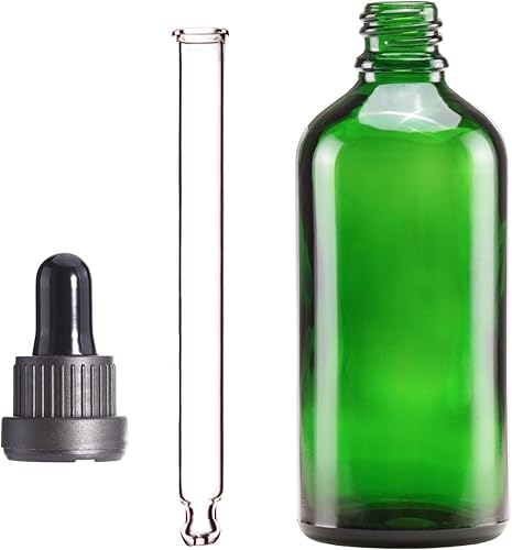 Miniatura 53 de YIZHAO Botella cuentagotas de vidrio negro de 2 onzas, botellas de tintura con cuentagotas de vidrio, para aceites esenciales, aromaterapia