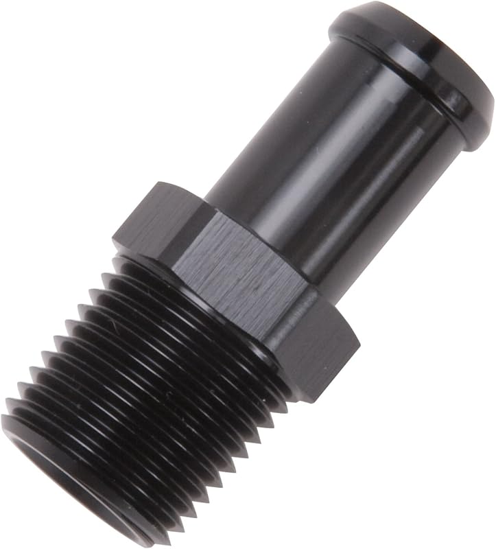 Conector Reto para Mangueira do Aquecedor Edelbrock 8159 em Alumínio – Rosca 1/2 in NPT e Espigão 5/8 in