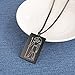 Stainless Steel Egyptian Goddess Isis Pendant, Rectangular Amulet Necklace, Ancient Deity Protection Talisman, Unisex - Sekhmet, Steel Color