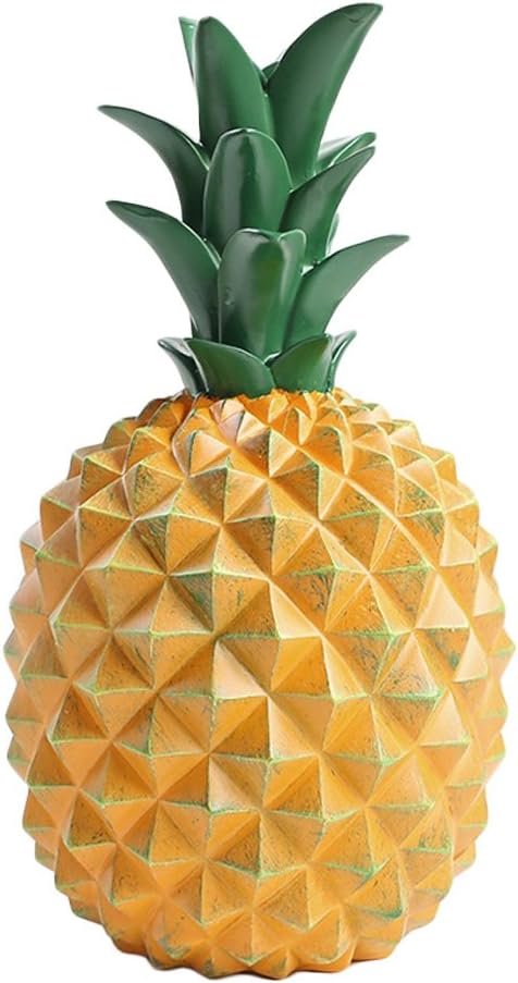 WAIT FLY 5.5 x 9.5 Inch Elegant Pineapple Shape Resin Piggy Bank Coin Bank Money Bank Home Decoration