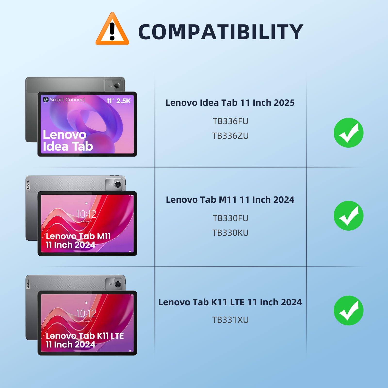 MoKo 2 Pezzi Vetro Temperato per Lenovo Idea Tab 11" 2025 Tab M11 K11, Pellicola Protettiva Trasparente HD, Durezza 9H