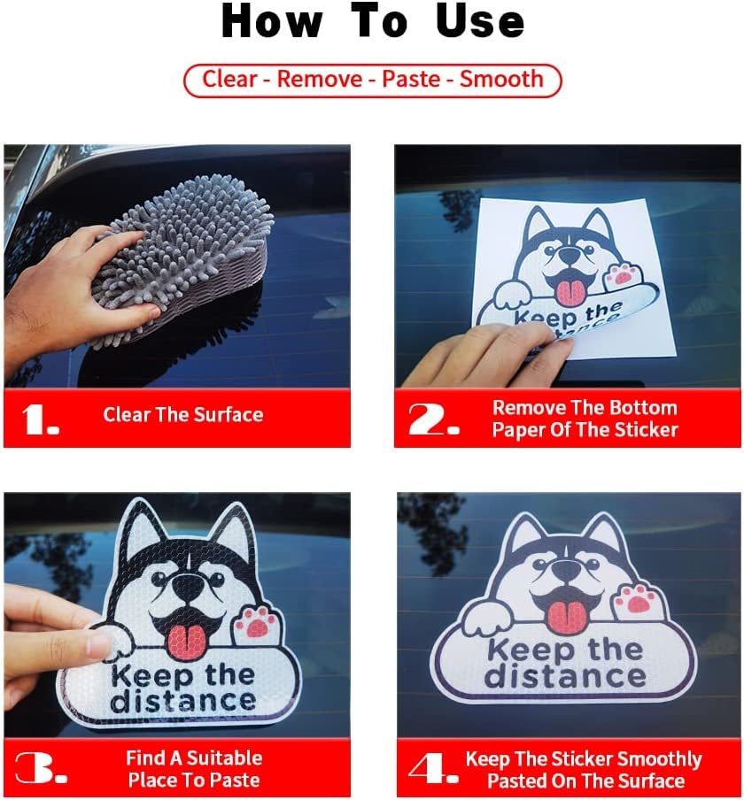 Service Dog In Vehicle Reflective Decal - Emergency Medical Alert Sticker For Cars