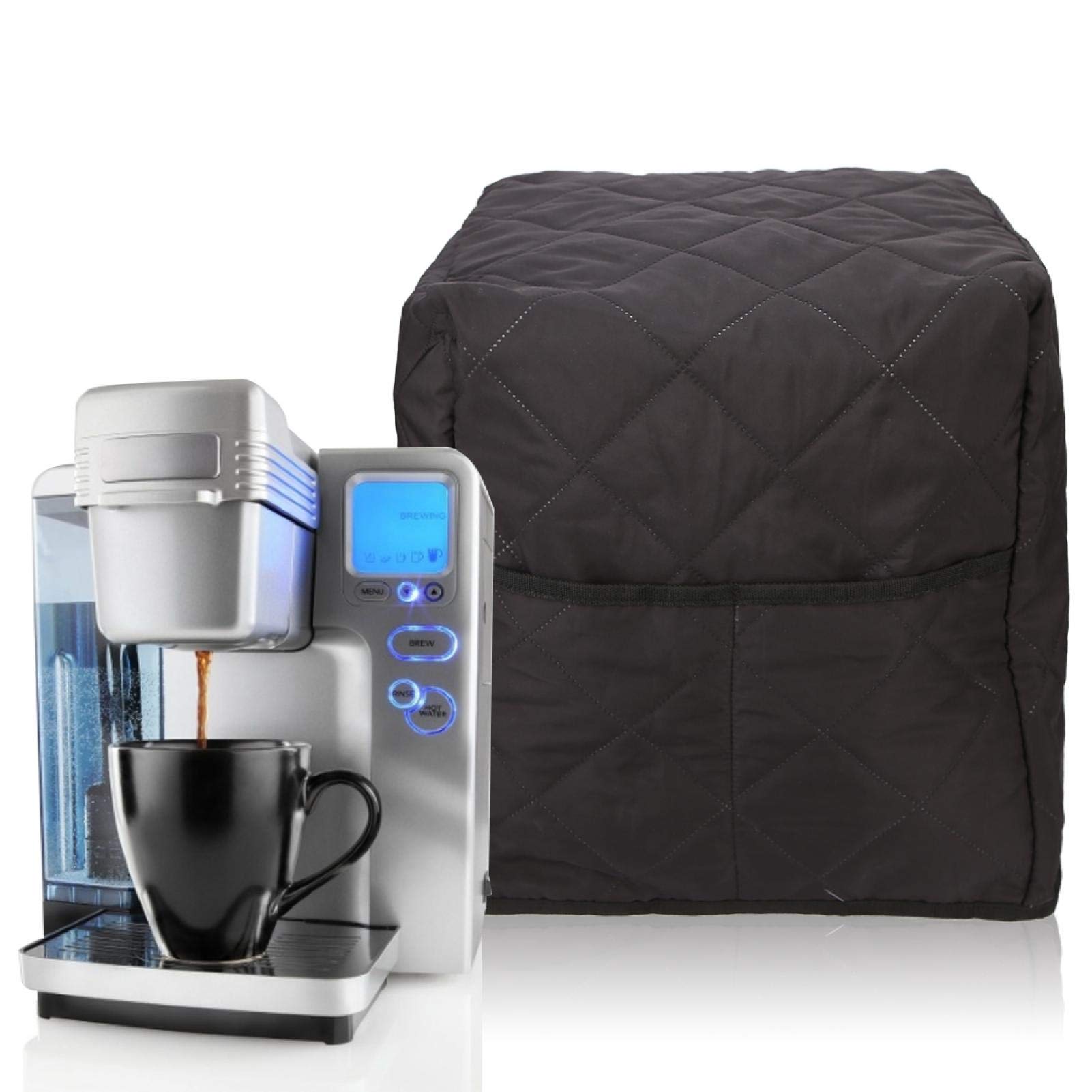 Copertura per macchina da caffè, piccola pregevole fattura Comoda conservazione Durevole Cuciture ordinate Caffettiera in cotone morbido Copertura protettiva antipolvere per elettrodomestici