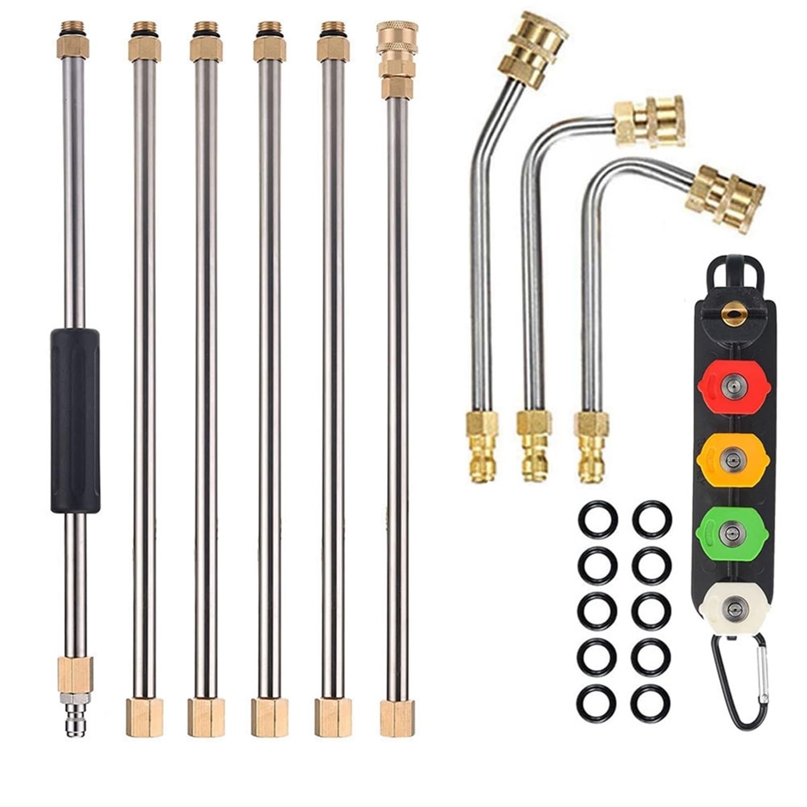 Pressure Washer Extension Wand High Pressure Washer Extension Wand Set Spear Car Nozzles Cleaning Quick Connect Tools(ColorD)