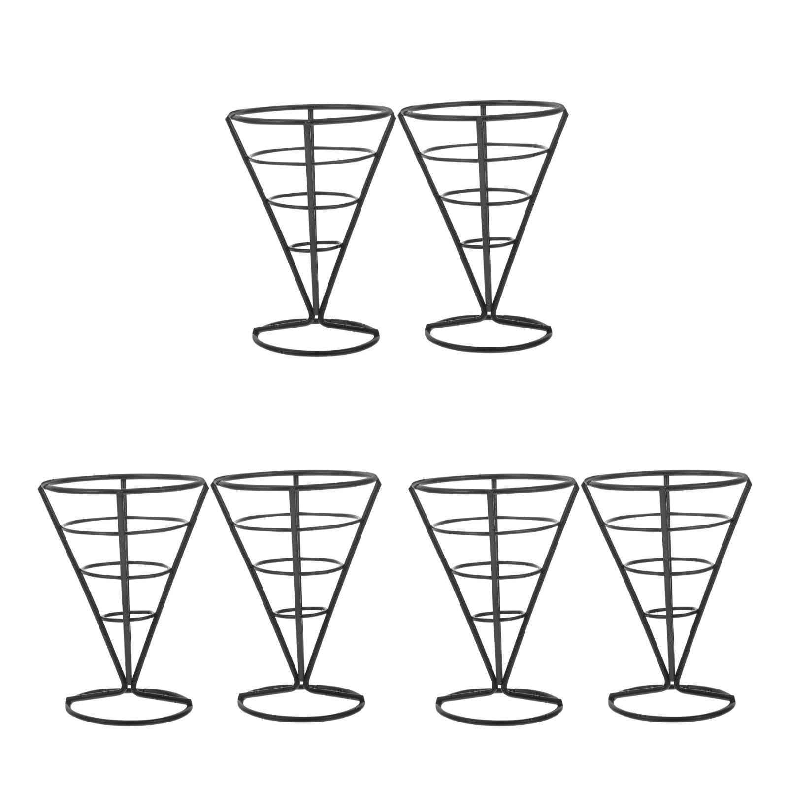 Panier à gaufres Baluue lot de 3 en acier inoxydable pour cône de friture