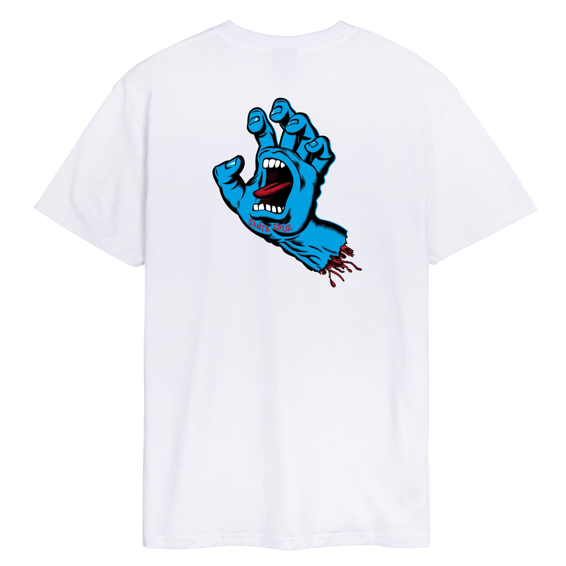 Santa Cruz Men's White Screaming Hand Chest T-Shirt - (Uk, Alpha, M, Regular, Regular, )