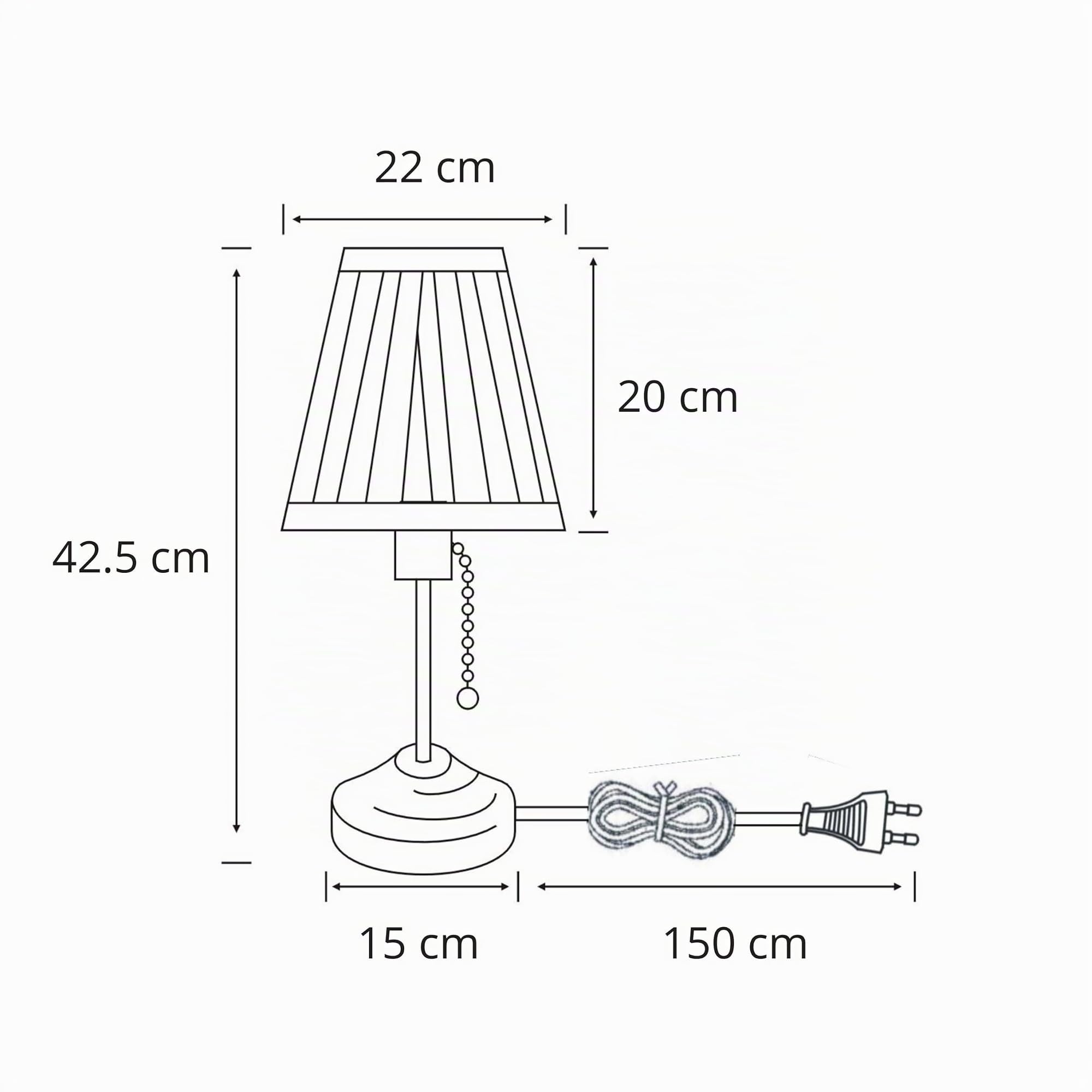 Arte Lamp Marriot Lampada da Tavolo in Tessuto Bianco con Cavo Lampada da Comodino per Soggiorno Camera da Letto Lettura Studio con Design Accogliente per Studio e Lettura