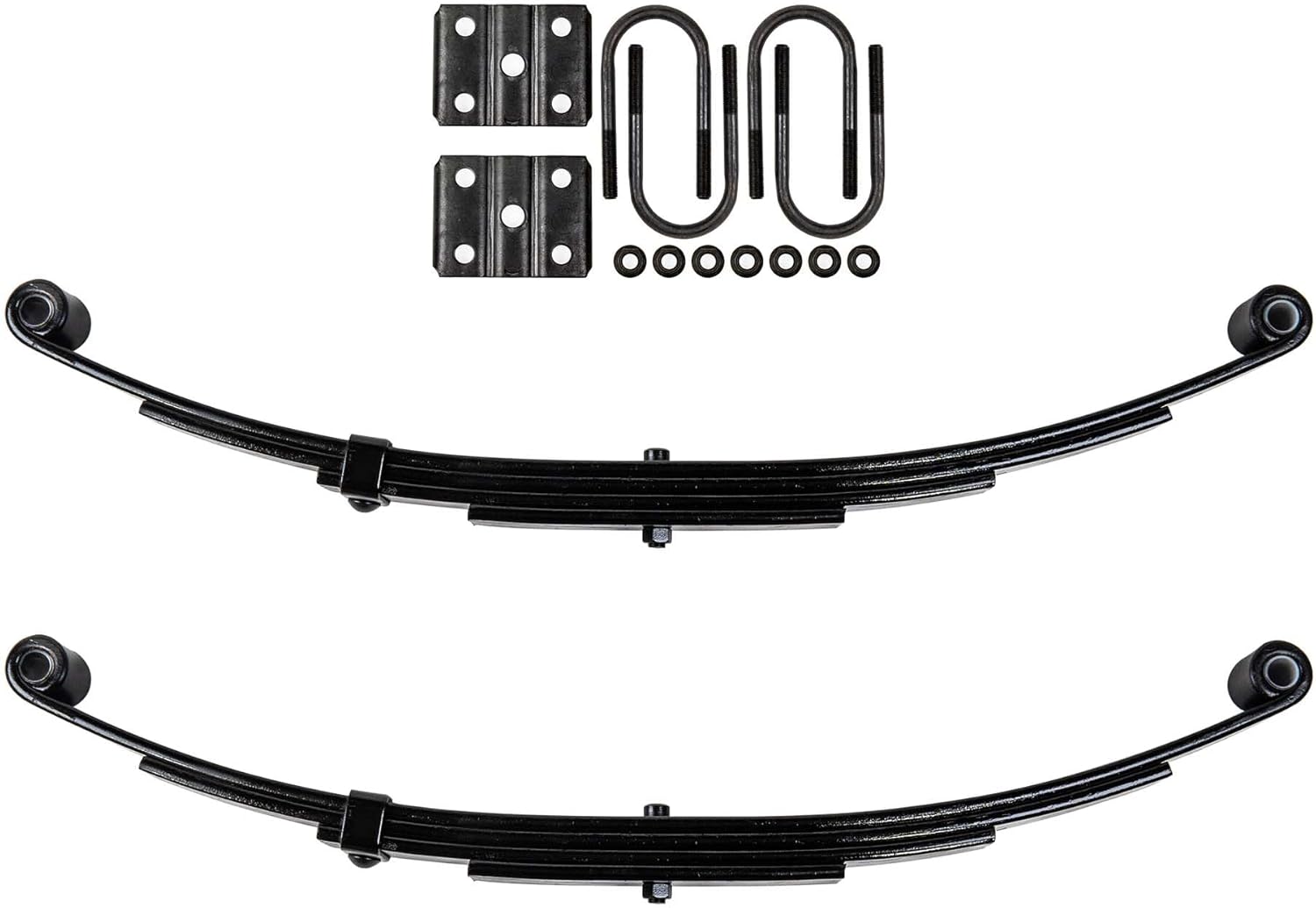 Trailer 4 Leaf Double Eye Spring Suspension Kit for 2 3/8" Tube 3500 lb Axles