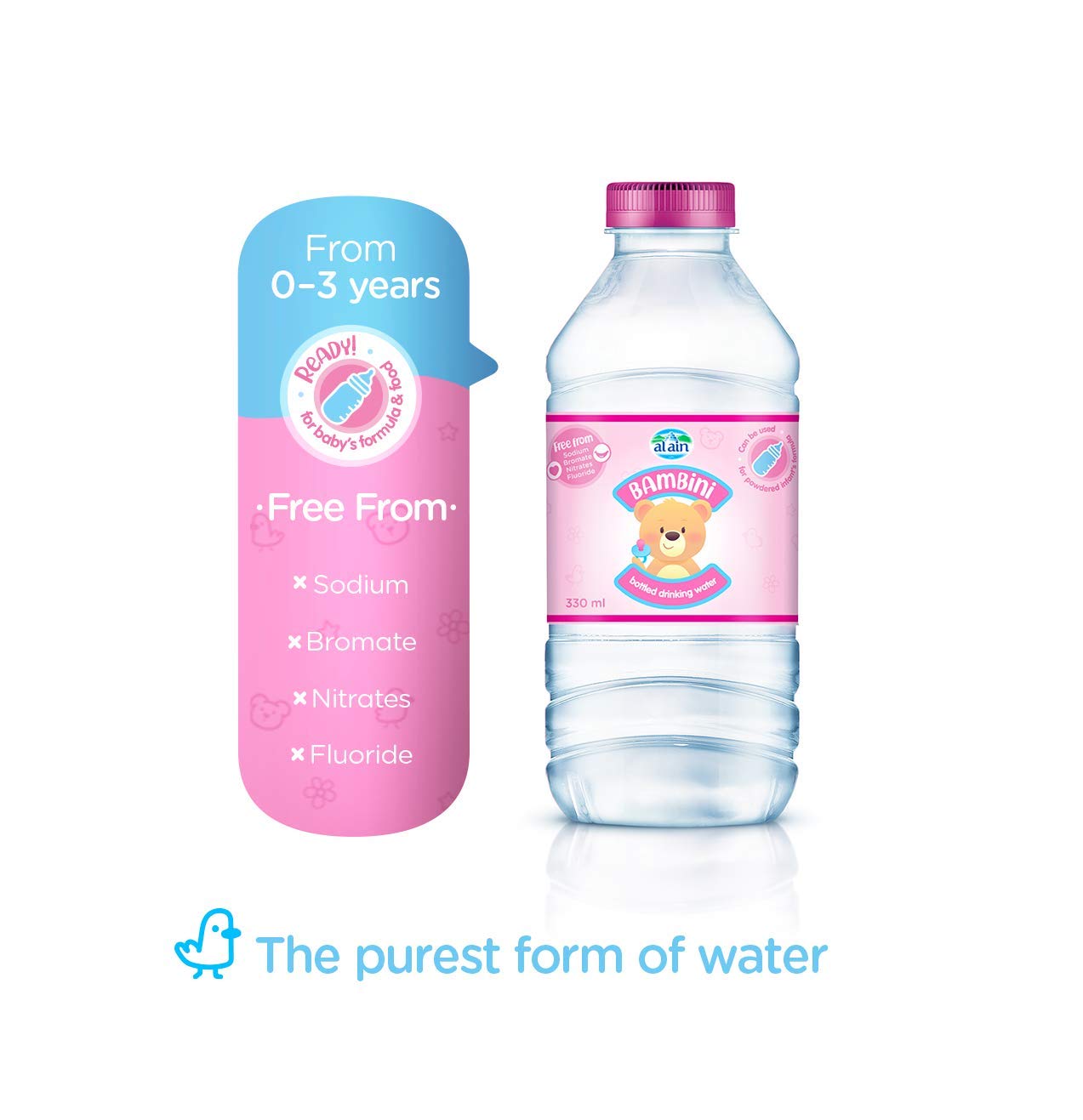 Al Ain Bambini Bottled Drinking Water For Babies 330 Ml