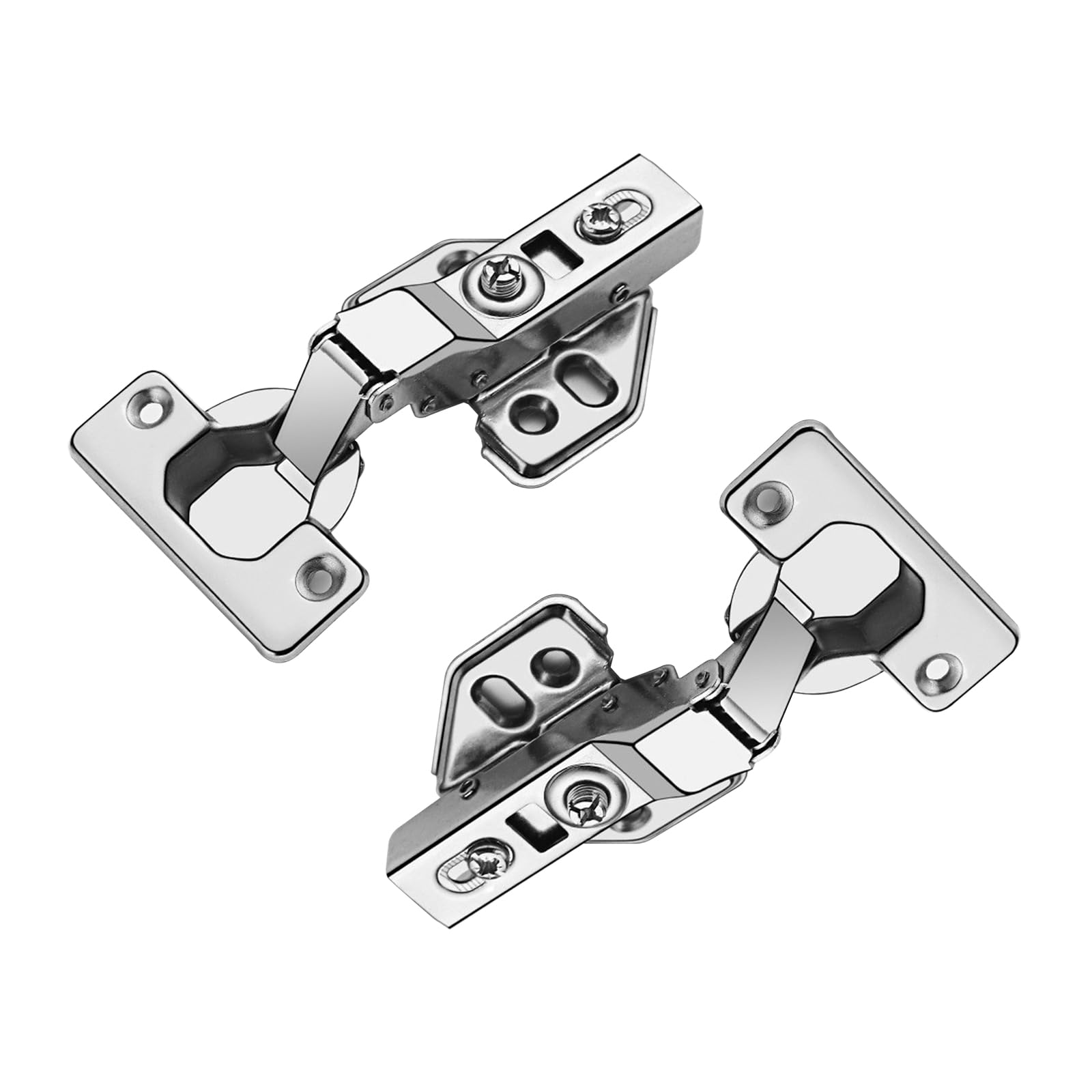 2PCS Cabinet Hinges 105° Adjustable Cabinet Door Hinges - Soft Close Cabinet Hinge for Kitchen Door Hidden Door