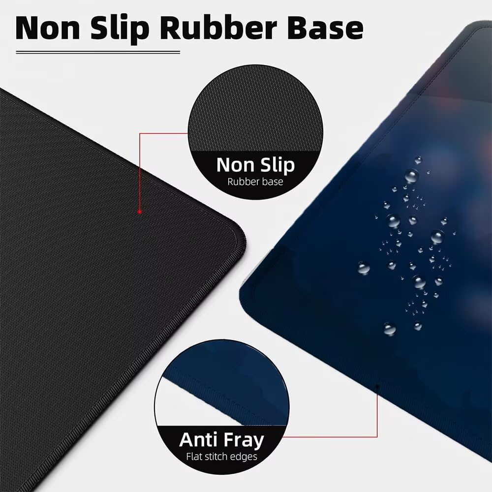 Alfombrilla Ratón XXL 600x1200x3 mm Mouse Pad Grande Gaming Diente De León Alfombrilla Escritorio,Tapete Escritorio con Bordes Cosidos, Impermeable Antideslizante Ordenador Desk Mat, PC, Oficina zj361