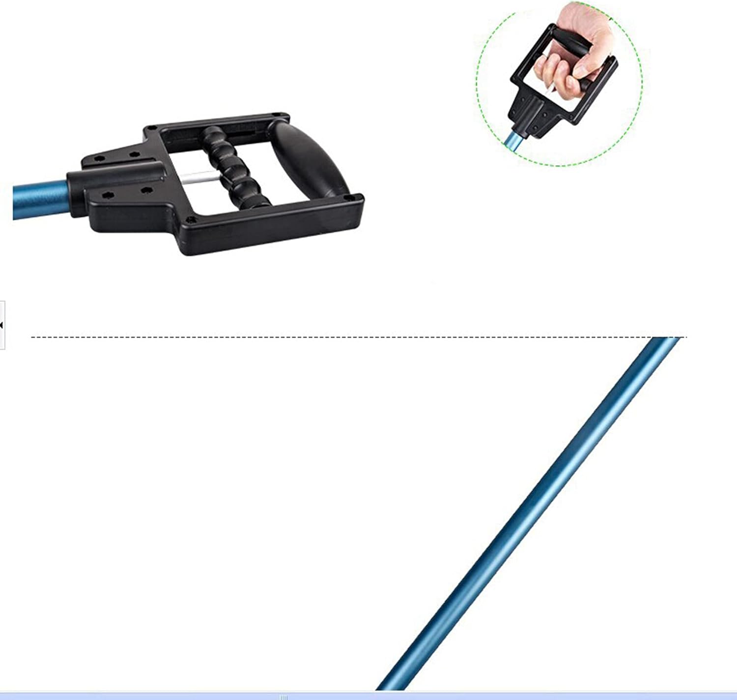 Litter Picker Grabber Reacher Tool 80cm Stainless Steel Rubbish Lightweight Extra Long Handy Trash Upper Claw Equipment for Elderly