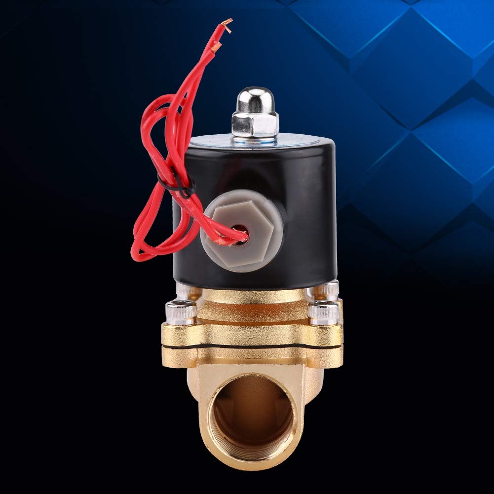 Elettrovalvola - NC Elettrovalvola 220V AC 3/4" NC elettrico Elettrovalvola zinco Corpo in lega for Acqua Olio Aria Gas