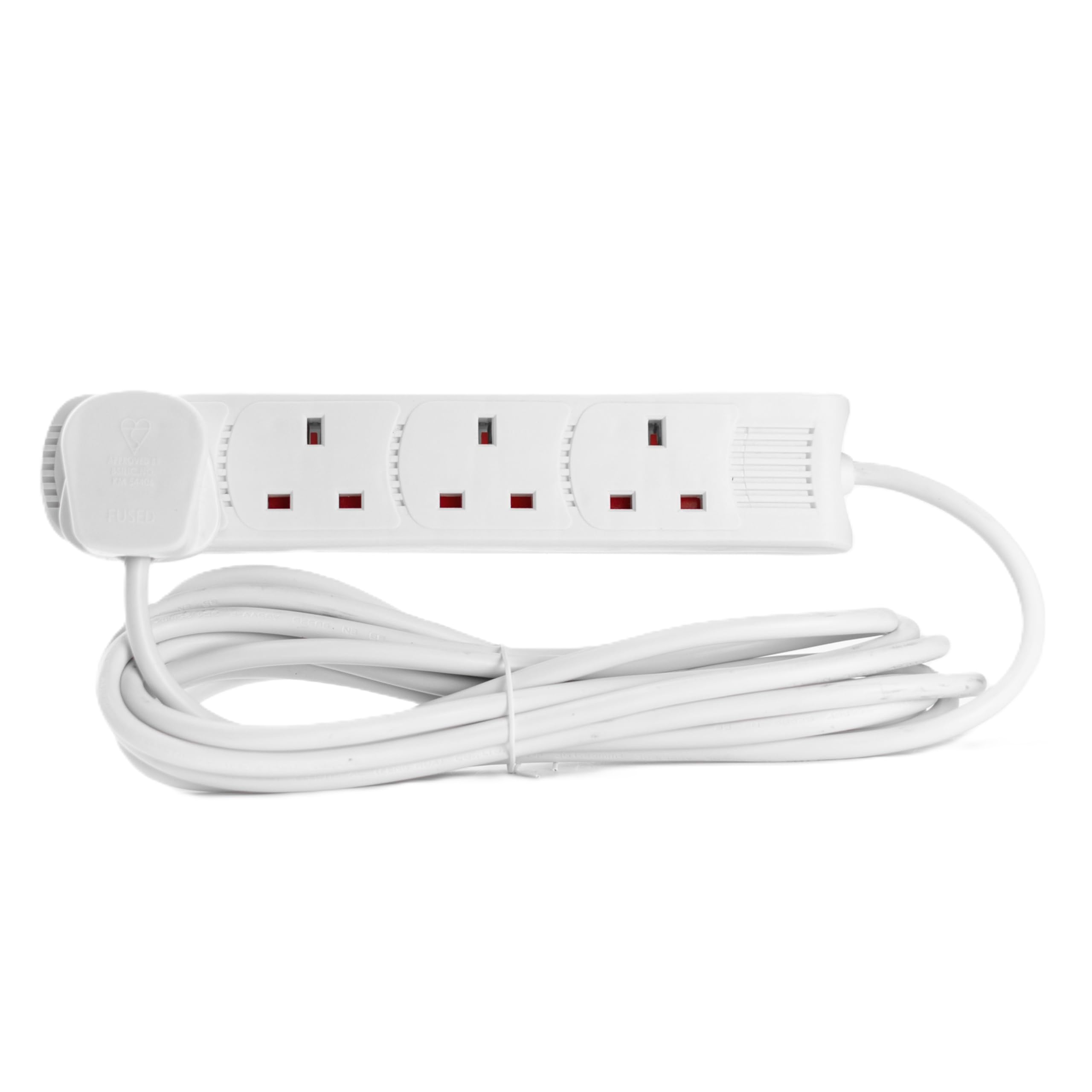 Status 4 Way Extension Socket - White - 5m - 4WS5M20