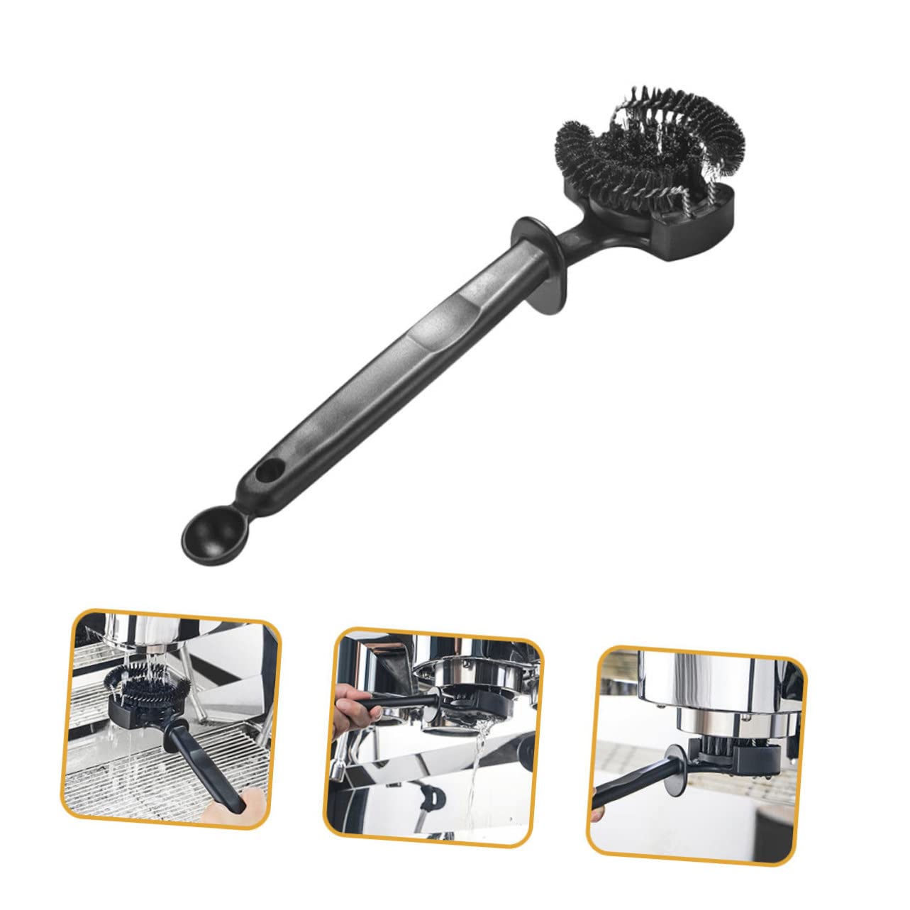 Alipis 3 Piezas Cepillo De Limpieza Para Cafeteras Limpiador De Maquinas De Cafe Limpiador De Maquinas De Espresso Cepillo De Café Espresso Con Cerdas Desmontables Café Exprés Abs Black