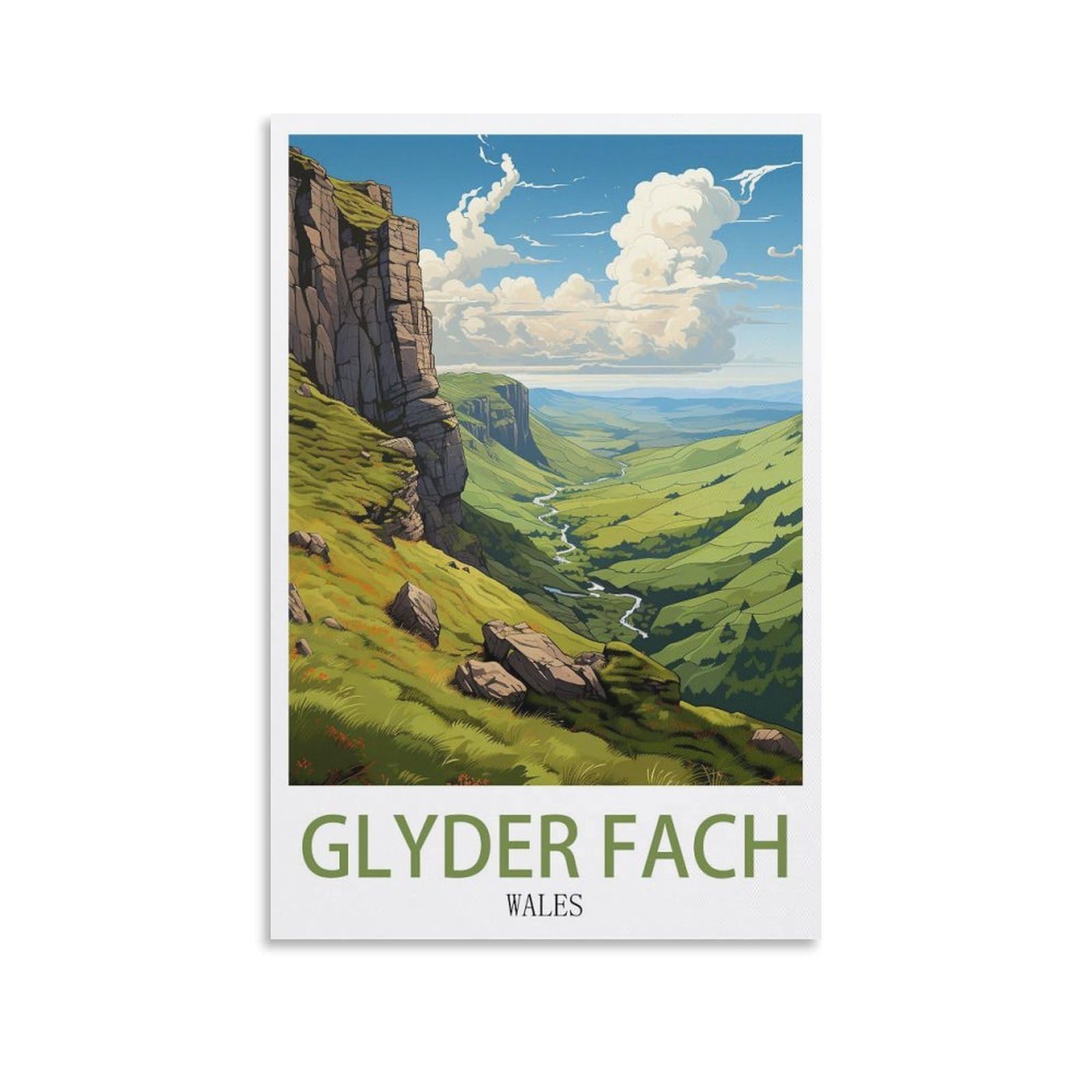 EZMLFA 5D Diamond Art Kits for Beginner,Glyder Fach Wales,Beginners,DIY Full Round Drill Diamond Dot Gem Art Kits for Adults,Crafts for Decor 40x40cm