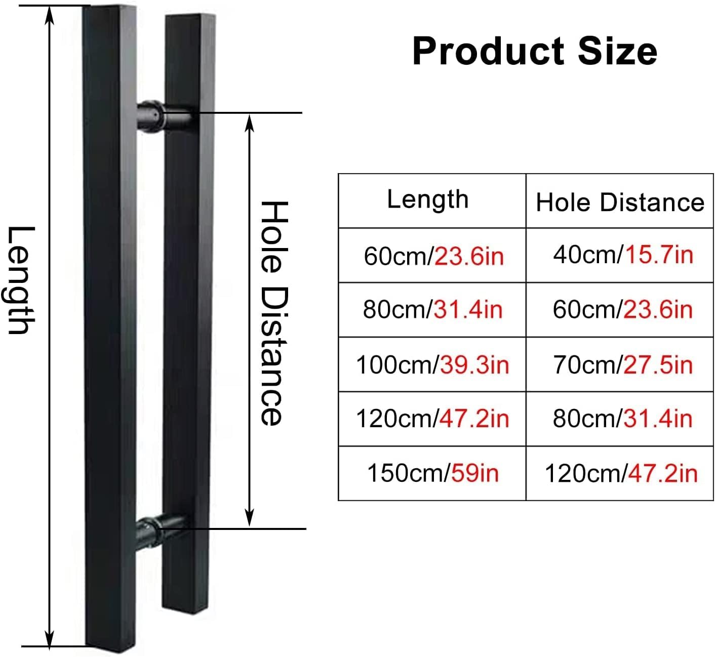 Sliding Door Handle Push Pull Door Handles, Bathroom Lobby Warehouse, Ergonomical Square Doors Handle Hardware, Stainless Steel Commercial Door Handle