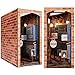 SunnyCorner Puzzle 3D in Legno, Kit Miniatura casa delle Bambole Fai da Te Fermalibri in Legno Kit per modellismo Libro Angolo con Luce a LED, Kit casa delle Bambole in Miniatura Regalo Creativo