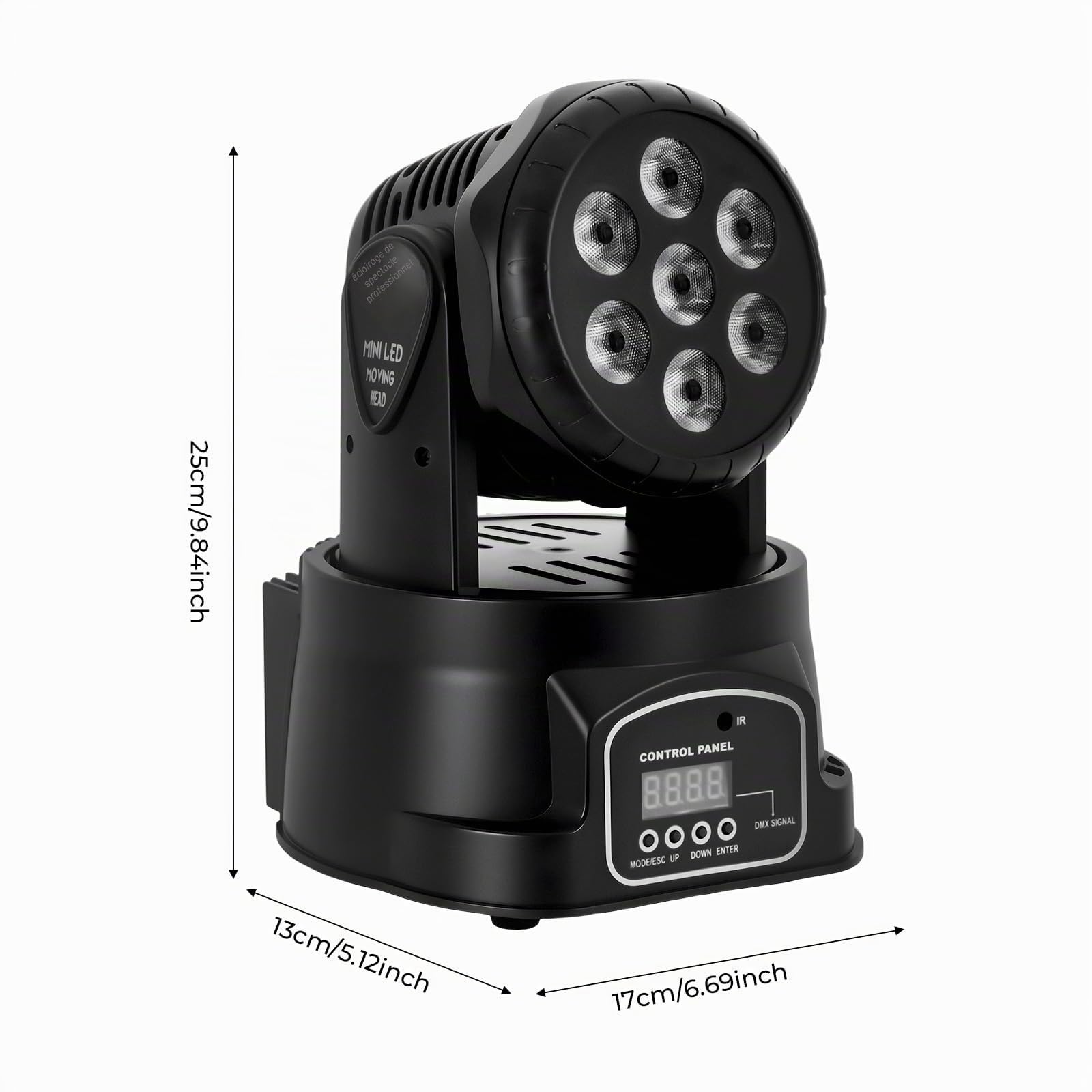 Lyre LED Mini Lampe à Tête Mobile DJ Éclairage De Scène Moving Head Lampe Avec Télécommande,Pour Mariage, Fête D'anniversaire, Banquet, Bar, Concert