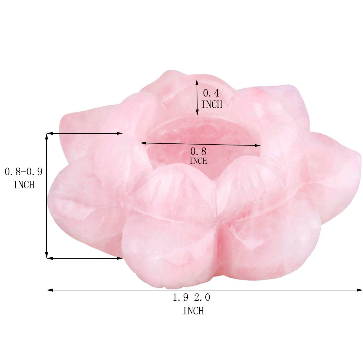 mookaitedecor Porte Bougies/Support de Balle Fleur de Lotus Oeil de Tigre Pierre Naturelle,Cristal Guérison pour Table Décoration Chauffe-Plat