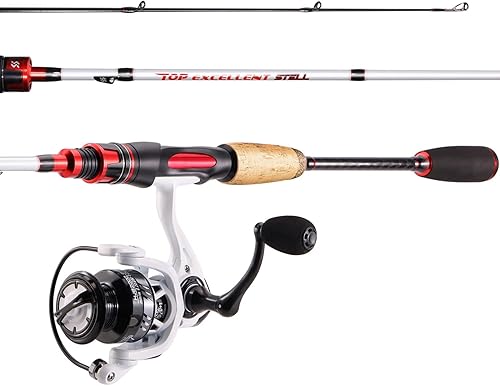 Miniatura 2 de Sougayilang Combo giratorio, caña de pescar mediana y carrete giratorio 2000, caña de pescar y carrete para aparejos de pesca de lubina