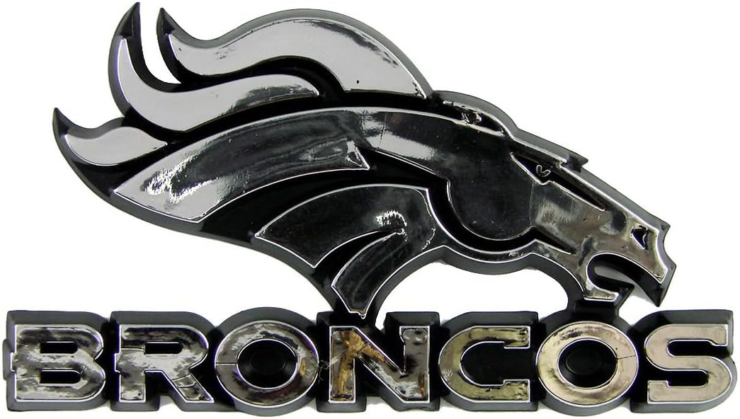 Denver Broncos Auto Emblem - Silver