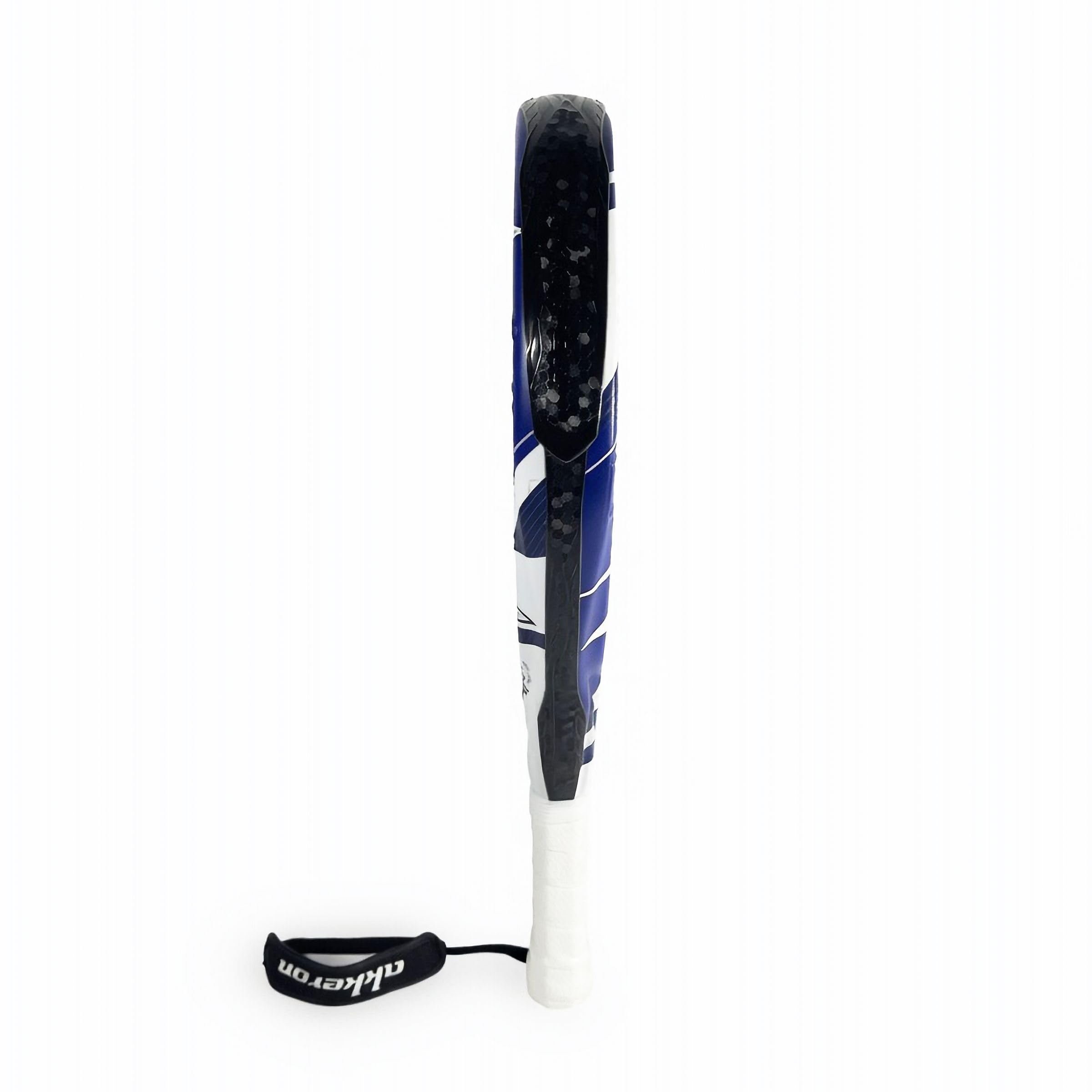 Akkeron Atlas26 Luxury 12k Raquette de padel Carbone 12k Impact Control, 46 x 26 cm, blanc et noir, intermédiaire avancé
