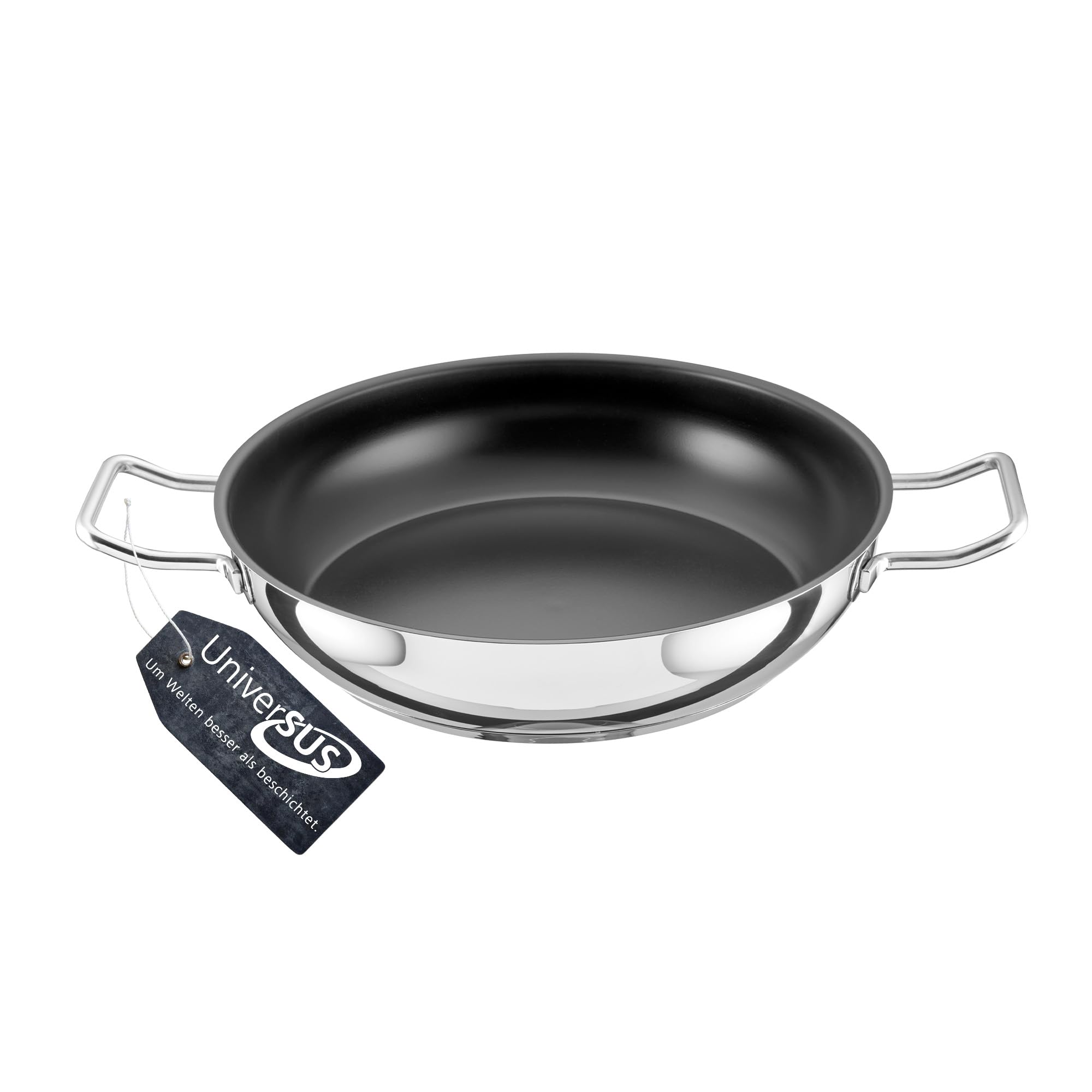 GastroSUS 163151-28 Industar Plus - Sartén honda con estructura de superficie UniverSUS (28 cm, acero inoxidable)