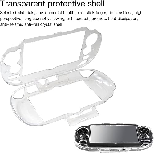 Miniatura 2 de Carcasa protectora de cristal transparente para Sony PS Playstation Vita PCH-1000, antihuellas, polvo y arañazos