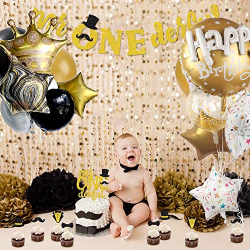 Image of 36inch Large Gold Round Foil Helium Mylar Balloons Set 8pcs For Gold Happy Birthday Party Decorations