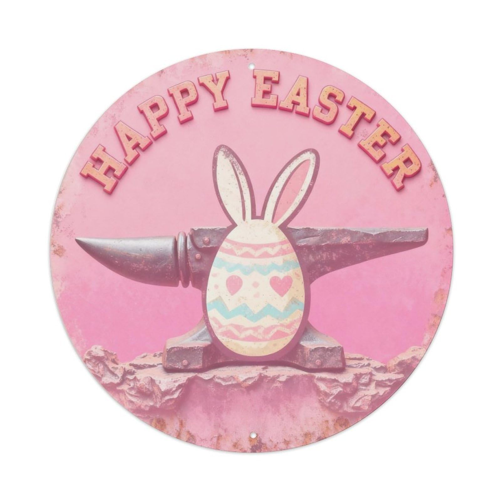 Happy Easter Metal Tin Sign Plaque