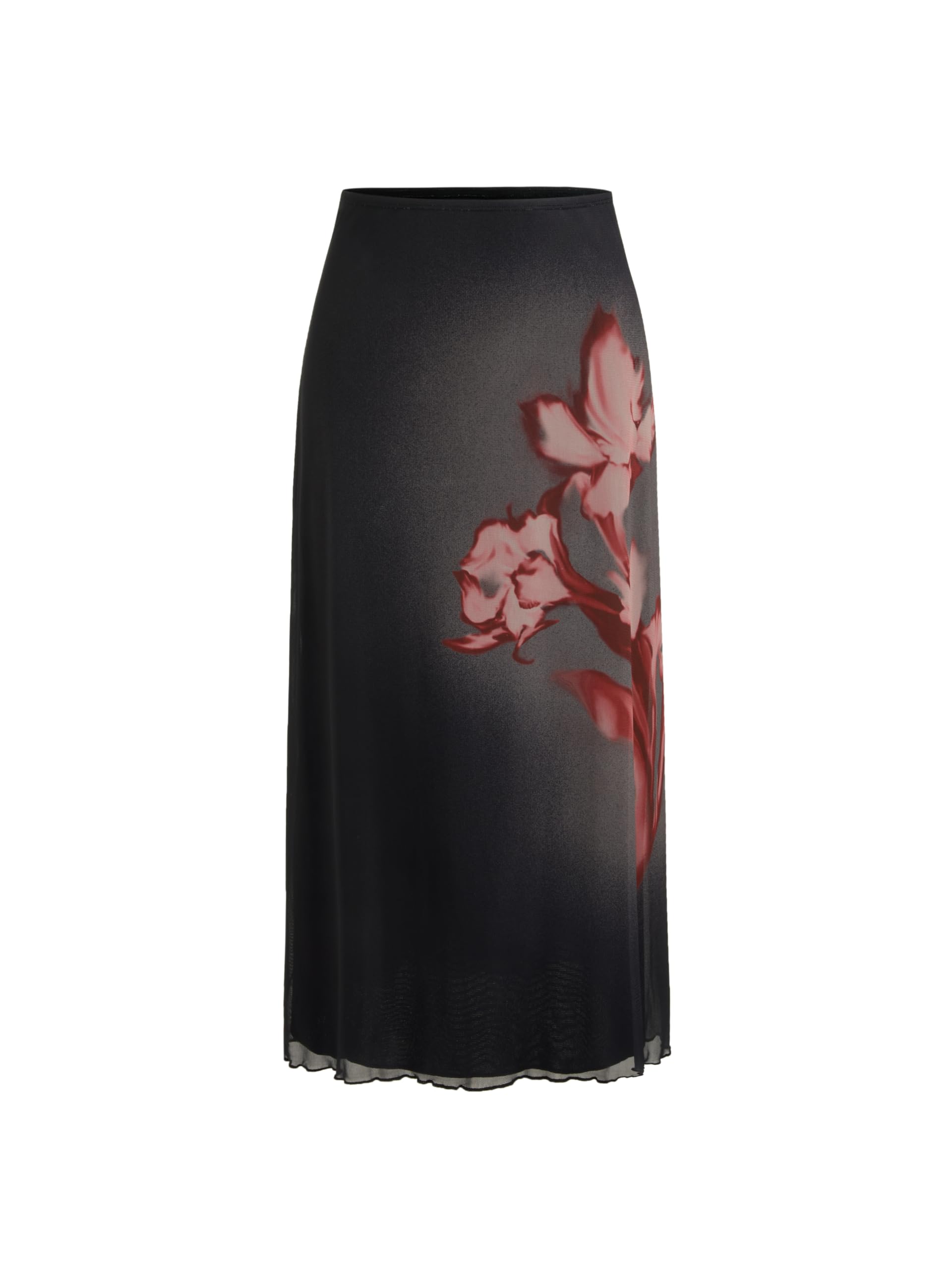 CIDER Womens Mesh Floral Boho High Waisted Grunge Long Midi Fall Skirts Western Outfits