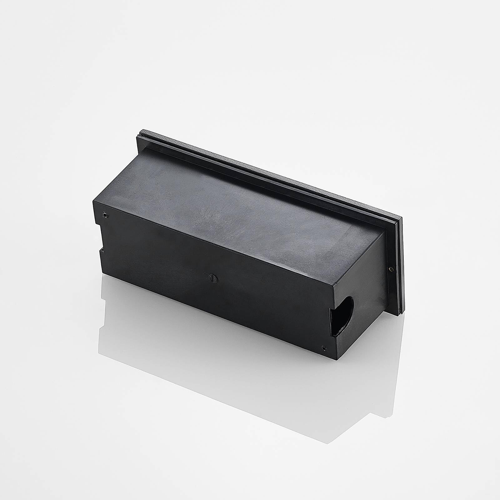 Lucande Bombillas LED iluminación de escaleras exterior en antracita, luz | foco empotrable de pared ip65 estanco al polvo y a chorros de agua, moderno, 2700 k blanco cálido para balcón, terraza
