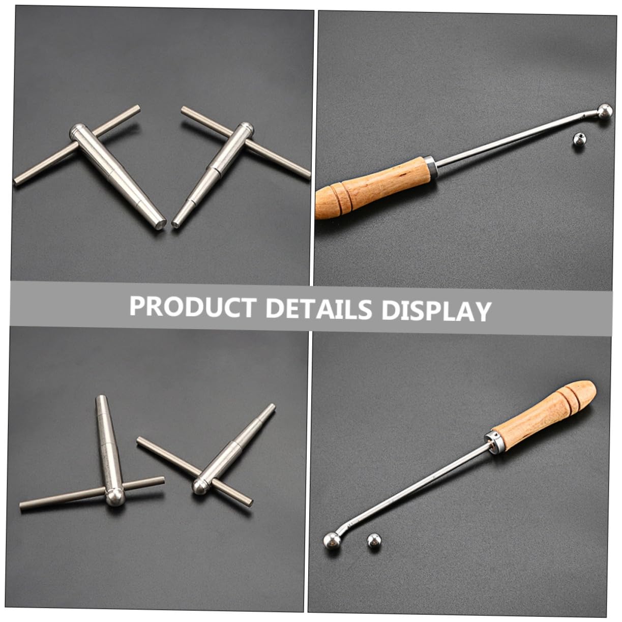 Gatuida de Herramientas para Reparación de Instrumentos de Viento con Mango de Madera para Trombón y Bocina Adecuado para Profesional y Doméstico