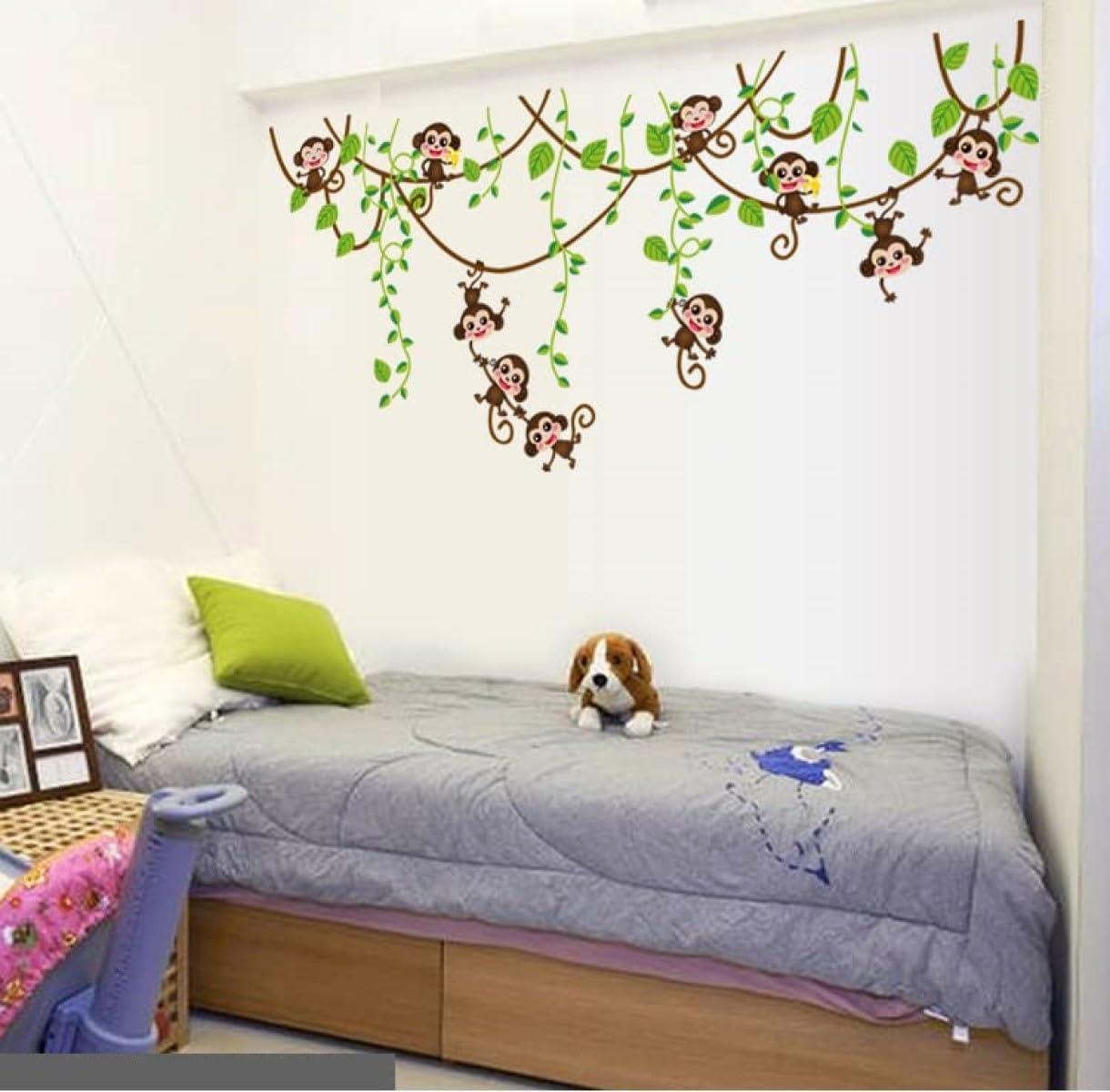 JAAMSO ROYALS 'Monkey Wall Stickers for Wall Stickers for Kids, Wall Stickers for Kids Room, Kids Wall Stickers Wall Sticker (PVC Vinyl, 70 cm X 50 cm) 2