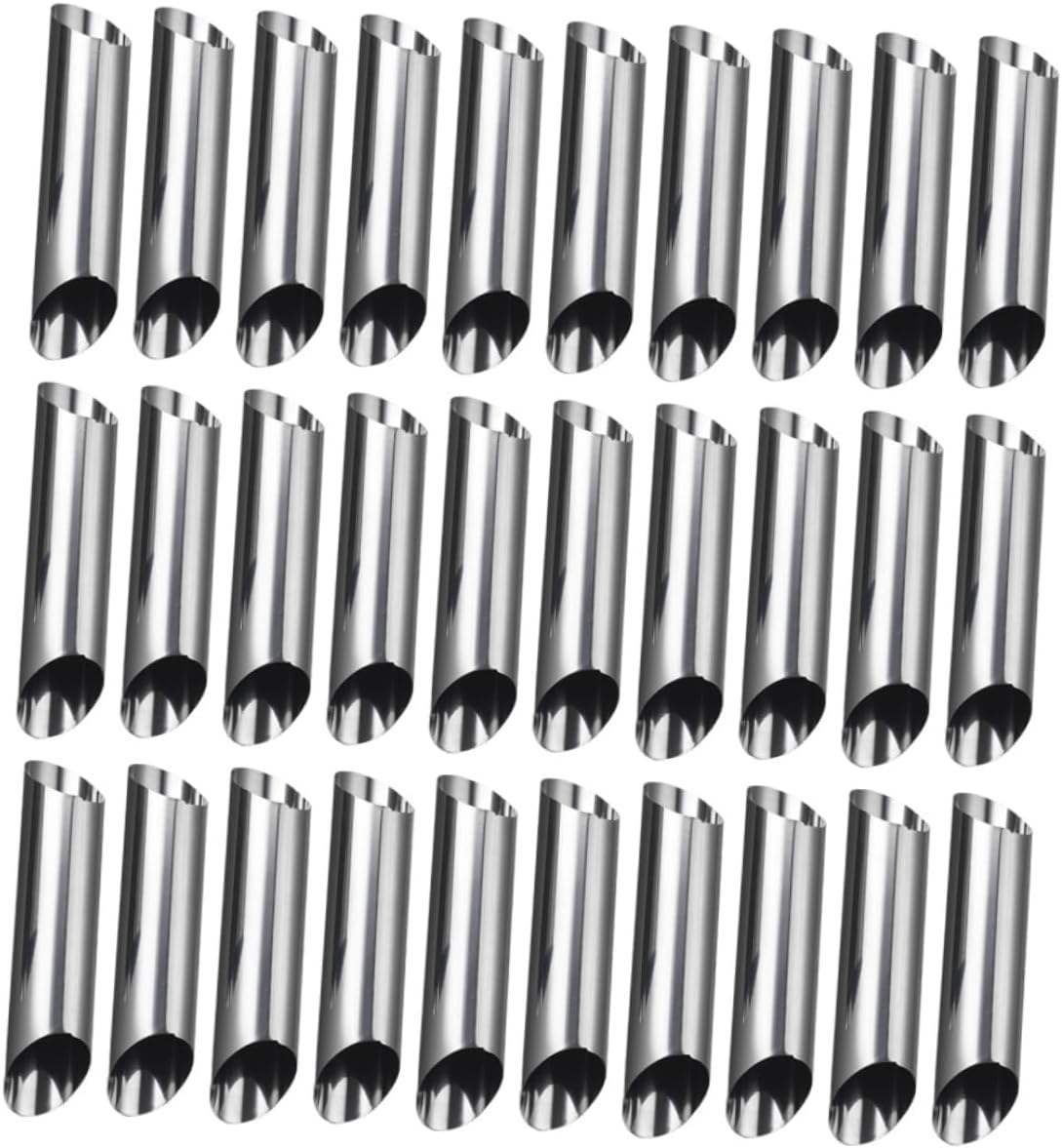 Ciieeo 30pcs Croissant Baking Molds Stainless Steel Horn Tube Mold Easy to Use Reusable for Homemade Pastries