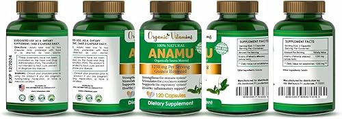 Miniatura 3 de Vitaminas orgánicas Anamu 1250 mg 100% cultivadas orgánicamente 240 cápsulas Total Petiveria Allicea Guinea Gallina Weed Vitamisan