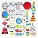 Party Photo Booth Props - Fully Assembled, No DIY Required - Mix of Hats, Lips, Crowns, Mustaches and More - Durable and Vibrant 38pcs (For Birthday Party)