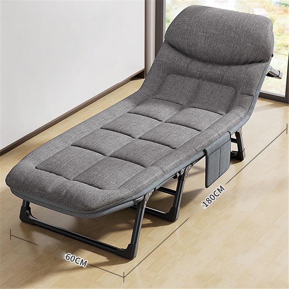 Camping Klappbett for den Heim- und Außenbereich, Einzel-Loungesessel for das Nickerchen im Büro, Pflegebett for Erwachsene im Krankenhaus Feldbetten(XS)