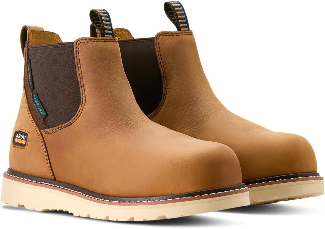 ARIAT Women's Rebar Wedge Chelsea Waterproof Composite Toe Work Boot