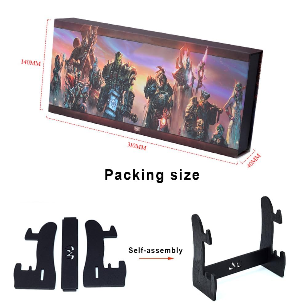 Artículos de colección de Videojuegos, Warglaive of Azzinoth Modelo Illidan Warblade decoración de Escritorio 22 cm/8,7 Pulgadas con Soporte exhibición Juego Totalmente metálico(Green)