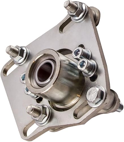 Miniatura 9 de Maxpeedingrods Coilovers - Placas de curvatura ajustables para Ford Mustang 1994-2004, 2 piezas, placa de ruedas Camber plateadas