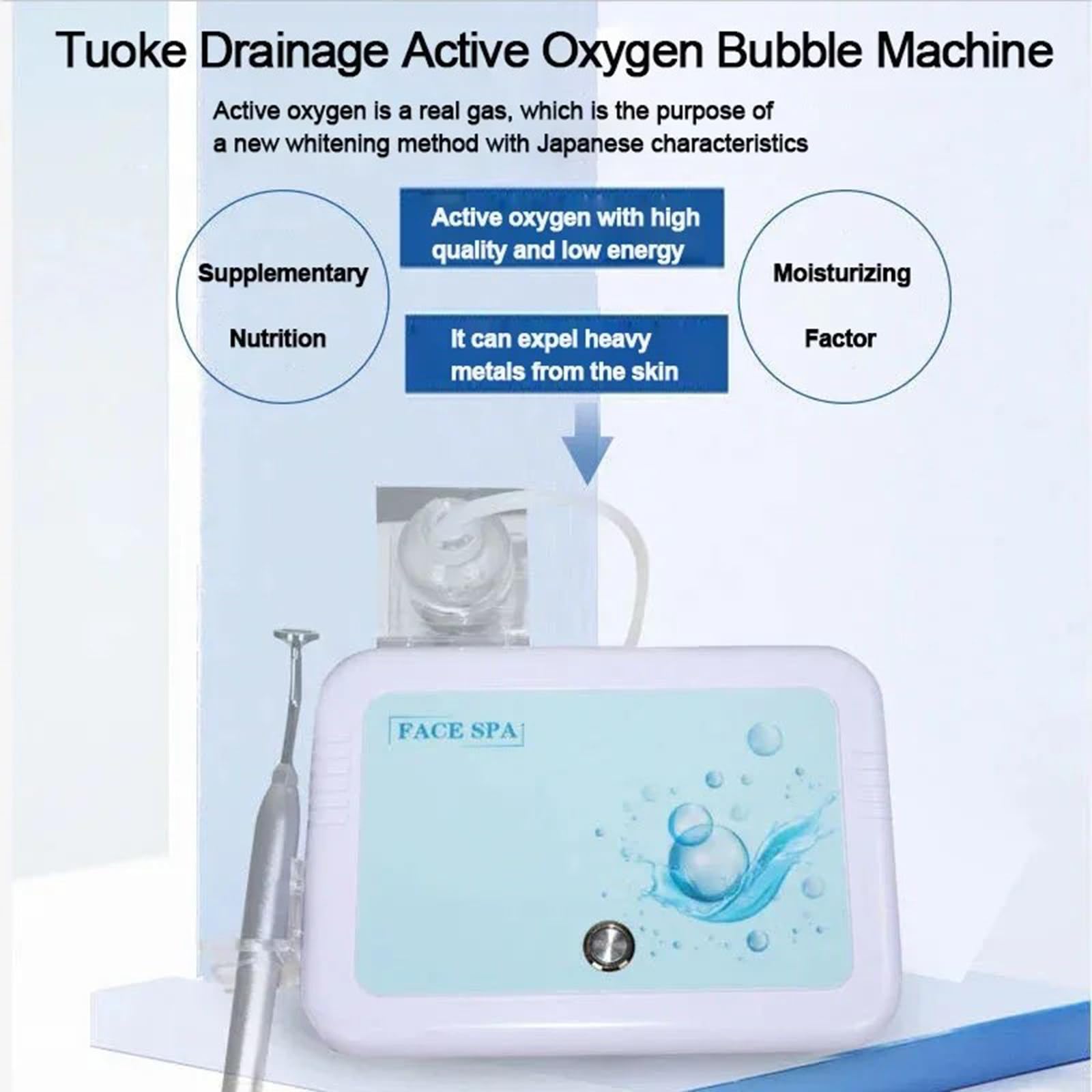 Appareil De Nettoyage du Visage à Bulles D'oxygène: Nettoyage en Profondeur, Blanchiment, Rajeunissement, Soin du Visage pour Spa, Salon De Beauté Et Usage Domestique
