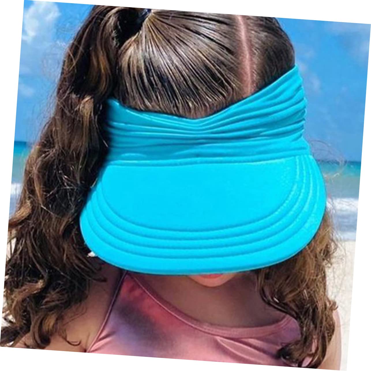 KOMBIUDA 4pezzi Cappello Sole Estivo per Ragazzo Ragazza con Visiera Larga Cappello da Spiaggia e Traspirante Protezione UV per attività all Aperto Adatto Viaggi e Vacanze Lago Taglia Anni