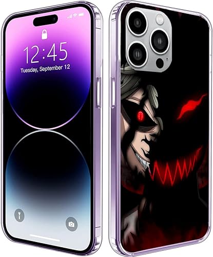 Funda negra impermeable con diseño de trébol, accesorios Asta Shock Liebe Scratch compatible con iPhone 13, resistente al agua, transparente