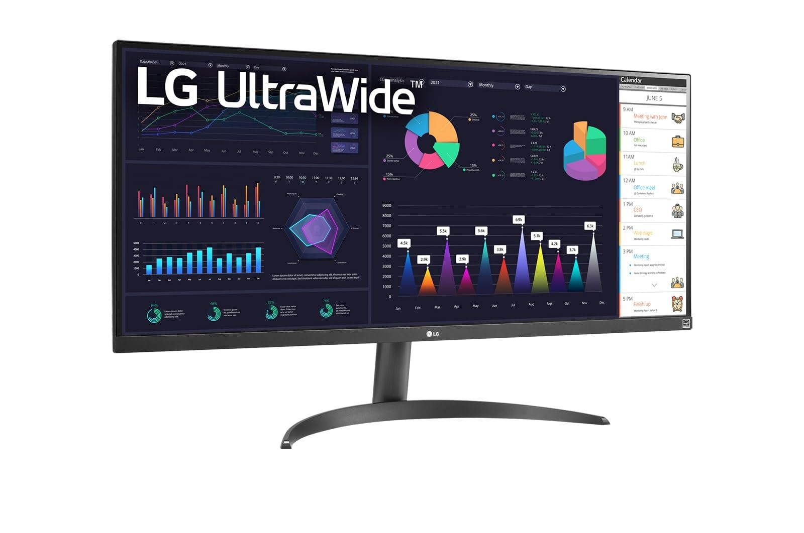 その他 LG UltraWide Monitor 34WQ500 LG 34WQ500-B, monitor UltraWide™ Full HD de 34 polegadas com AMD