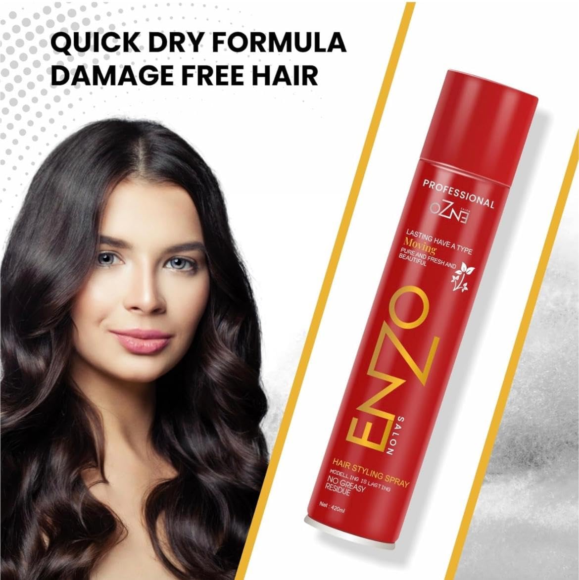 Buy Enzo Keratin Hair Spray | Red | 420 ML Online at Low Prices in