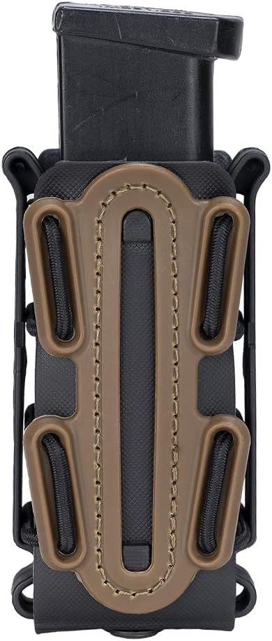 IDOGEAR Pistol Mag Pouch 9MM Magazine Pouch Softshell Belt Mag Carrier for .40 S&W .45 ACP Magazines Short Version : Sports & Outdoors