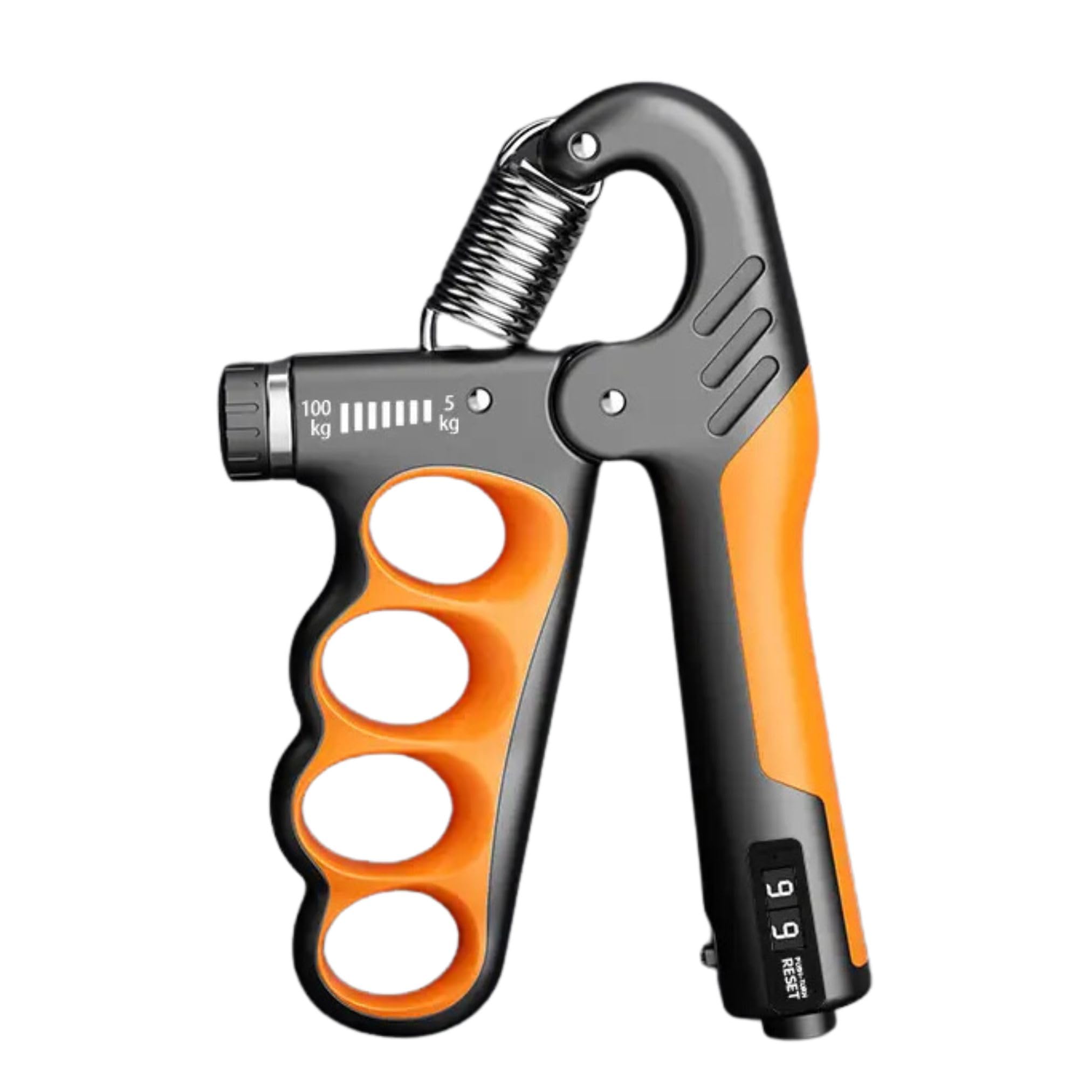 UDKI Xtreme Pro Hand Grip Strengthener with Resistance 5-100kg - Orange (Fingers Grip Shape)With Mechanical Counter&Adjustable Strengths-Non-Slip Gripper | Comfortable & Ergonomic Handle for Hand Strength Builder for Athletes (B0D9S49WGD) Amazon Price History, Amazon Price Tracker